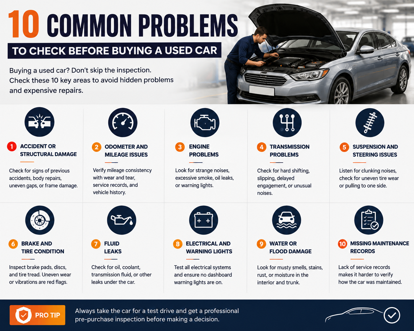 10 Common Problems to Check Before Buying a Used Car